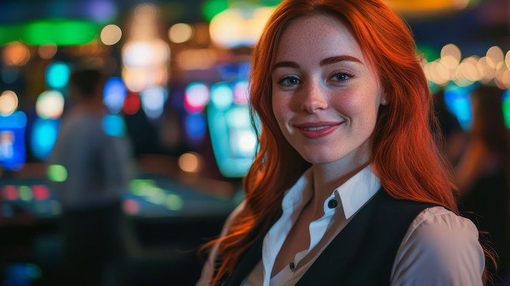Nuansa meja kartu Texas Holdem dengan navigasi rapi